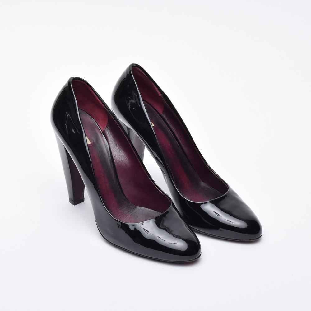 Miu Miu Dark Oxblood Patent Leather Pumps, Made in Italy