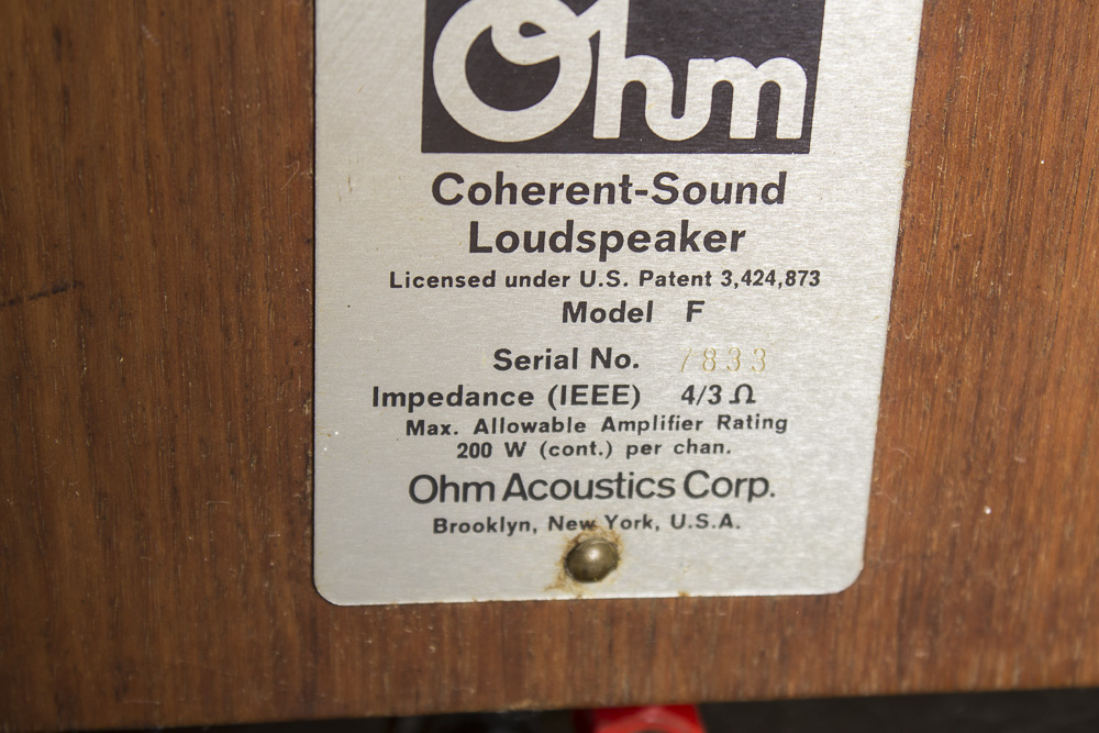 Ohm Acoustics F Coherent-Sound Speakers, Designed by Lincoln Walsh