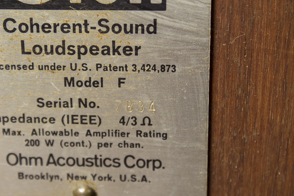 Ohm Acoustics F Coherent-Sound Speakers, Designed by Lincoln Walsh