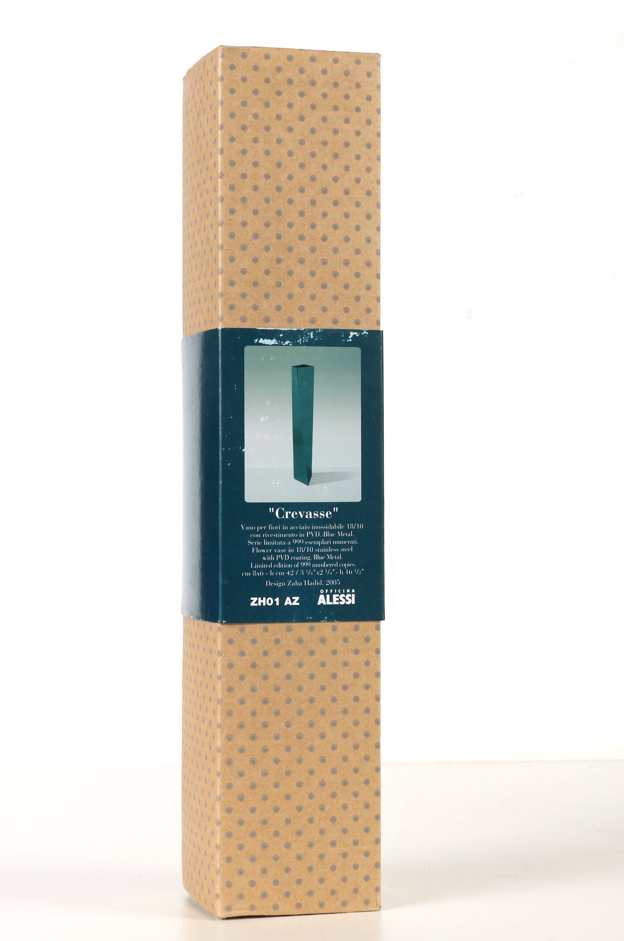 Zaha Hadid Limited Edition Stainless Steel Vase "Crevasse"