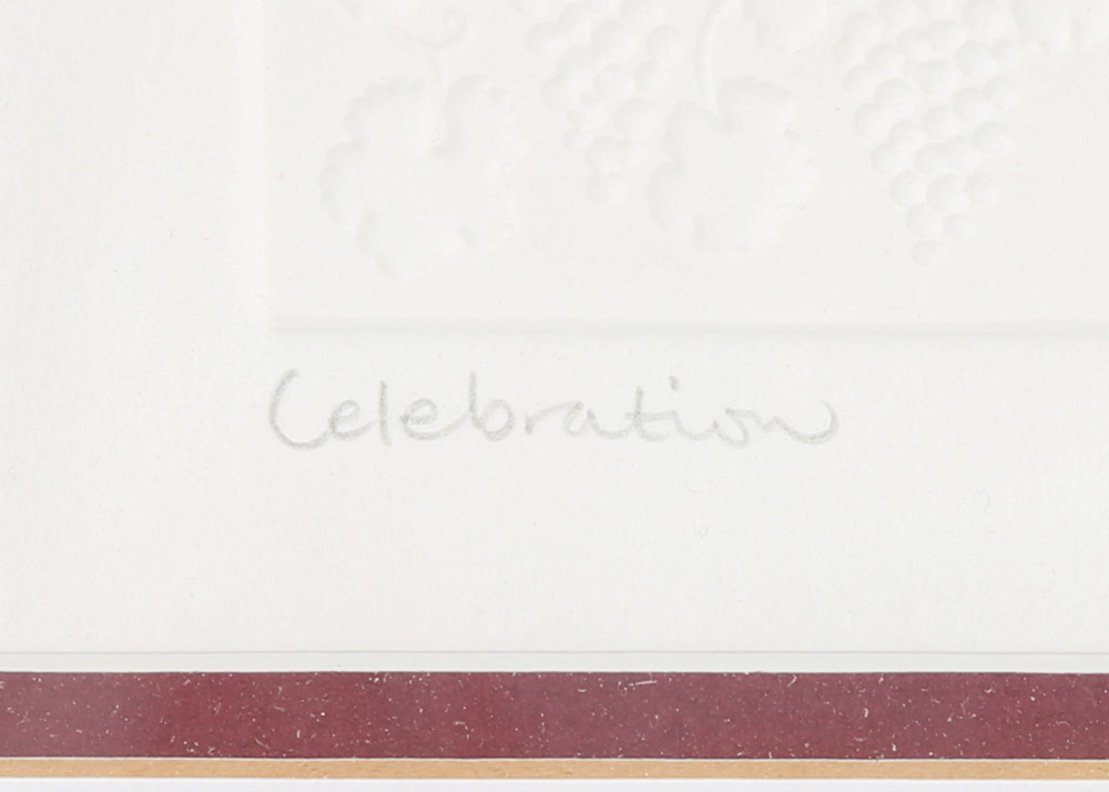 Stephen Whittle Signed Hand-Colored Embossed Etching "Celebration"