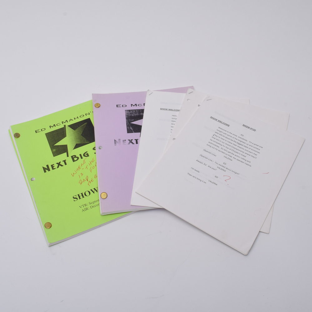 Ed McMahon's "Next Big Star" Scripts With Handwritten Notes