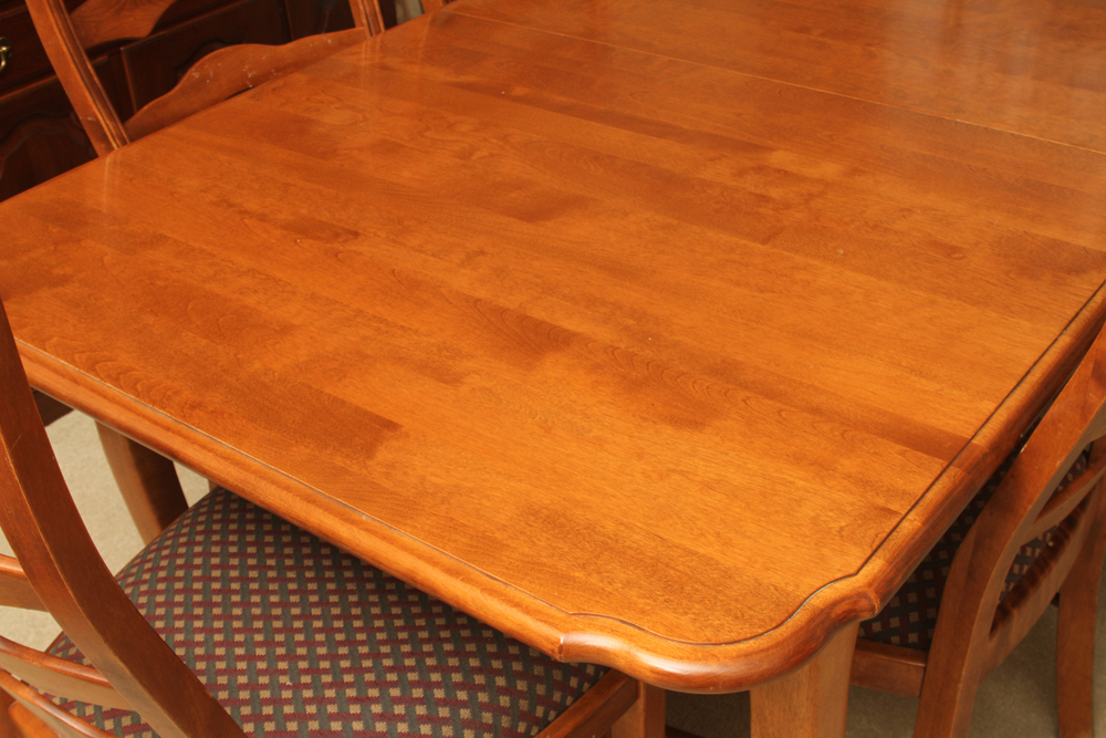 Set of Ladderback Dining Chairs and Table by Nichols & Stone