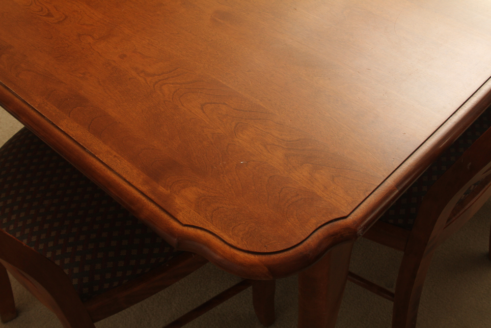 Set of Ladderback Dining Chairs and Table by Nichols & Stone