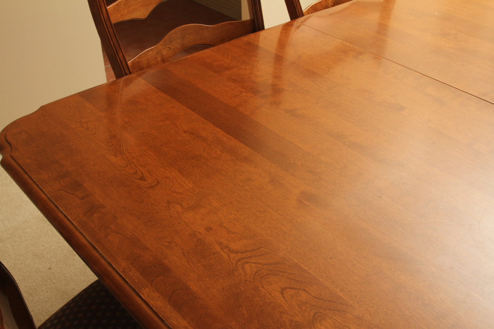 Set of Ladderback Dining Chairs and Table by Nichols & Stone