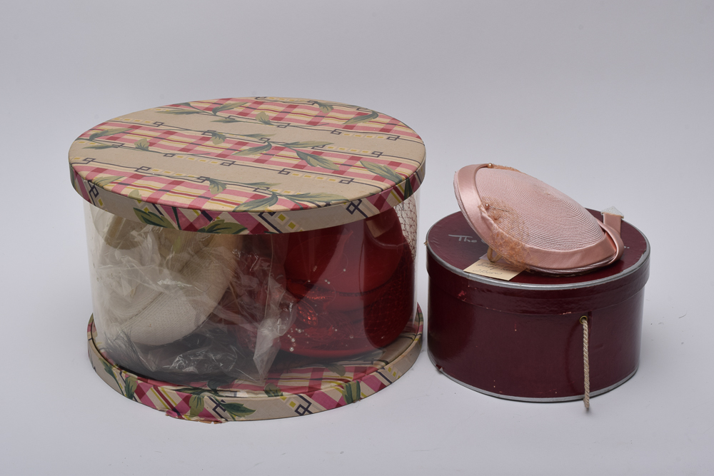 Women's Vintage Embellished Hats with Boxes Including Adolfo II and Don Anderson