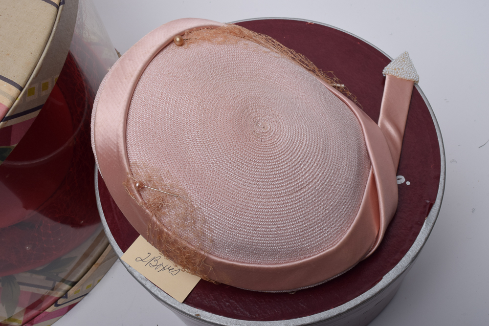 Women's Vintage Embellished Hats with Boxes Including Adolfo II and Don Anderson