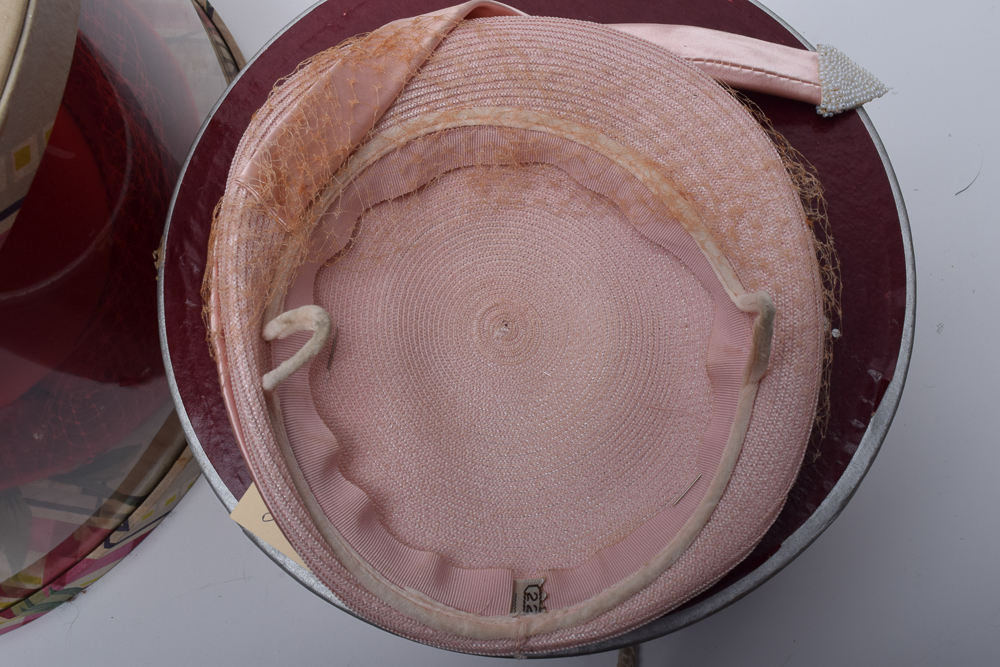 Women's Vintage Embellished Hats with Boxes Including Adolfo II and Don Anderson