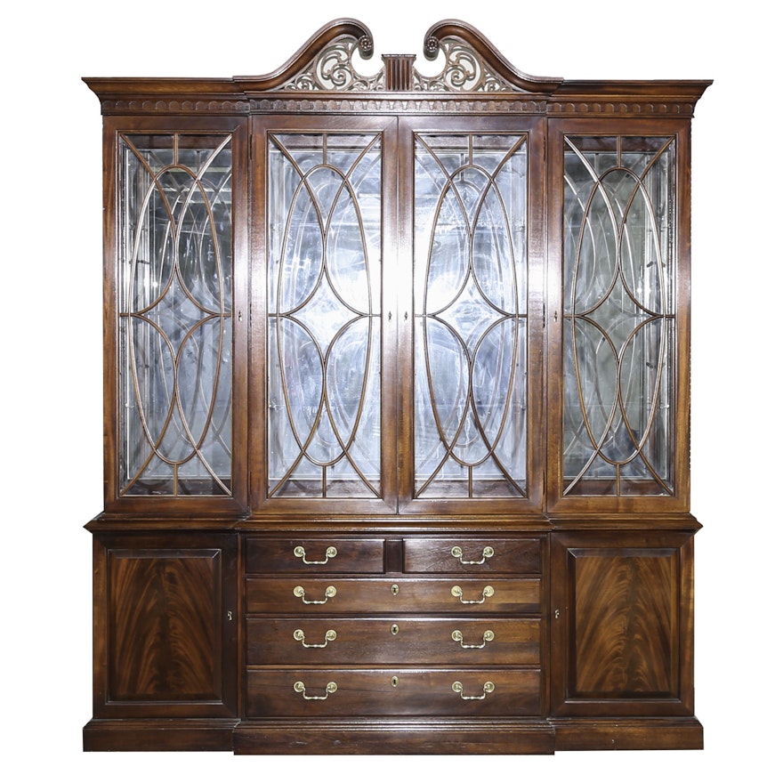 Chippendale Style Breakfront China Cabinet by Thomasville Furniture