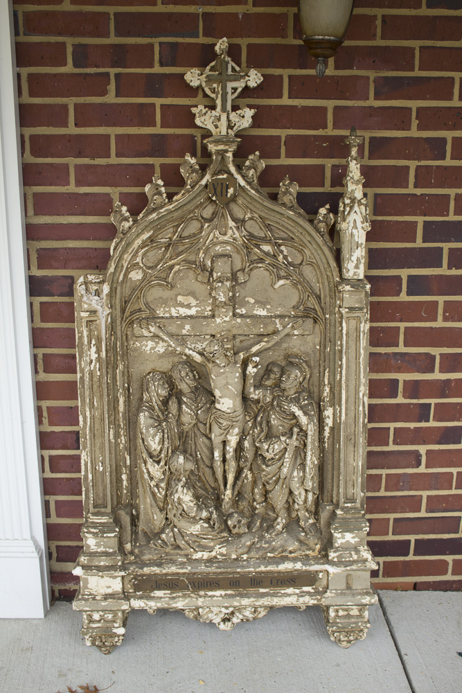 Plaster Wall Hanging of The 12th Station of the Cross