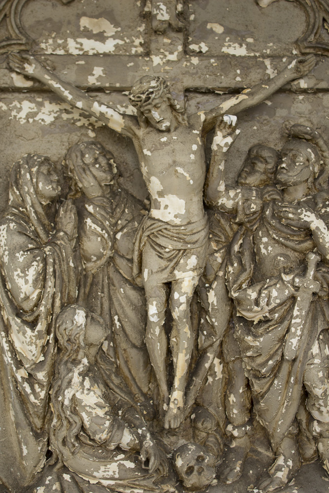 Plaster Wall Hanging of The 12th Station of the Cross