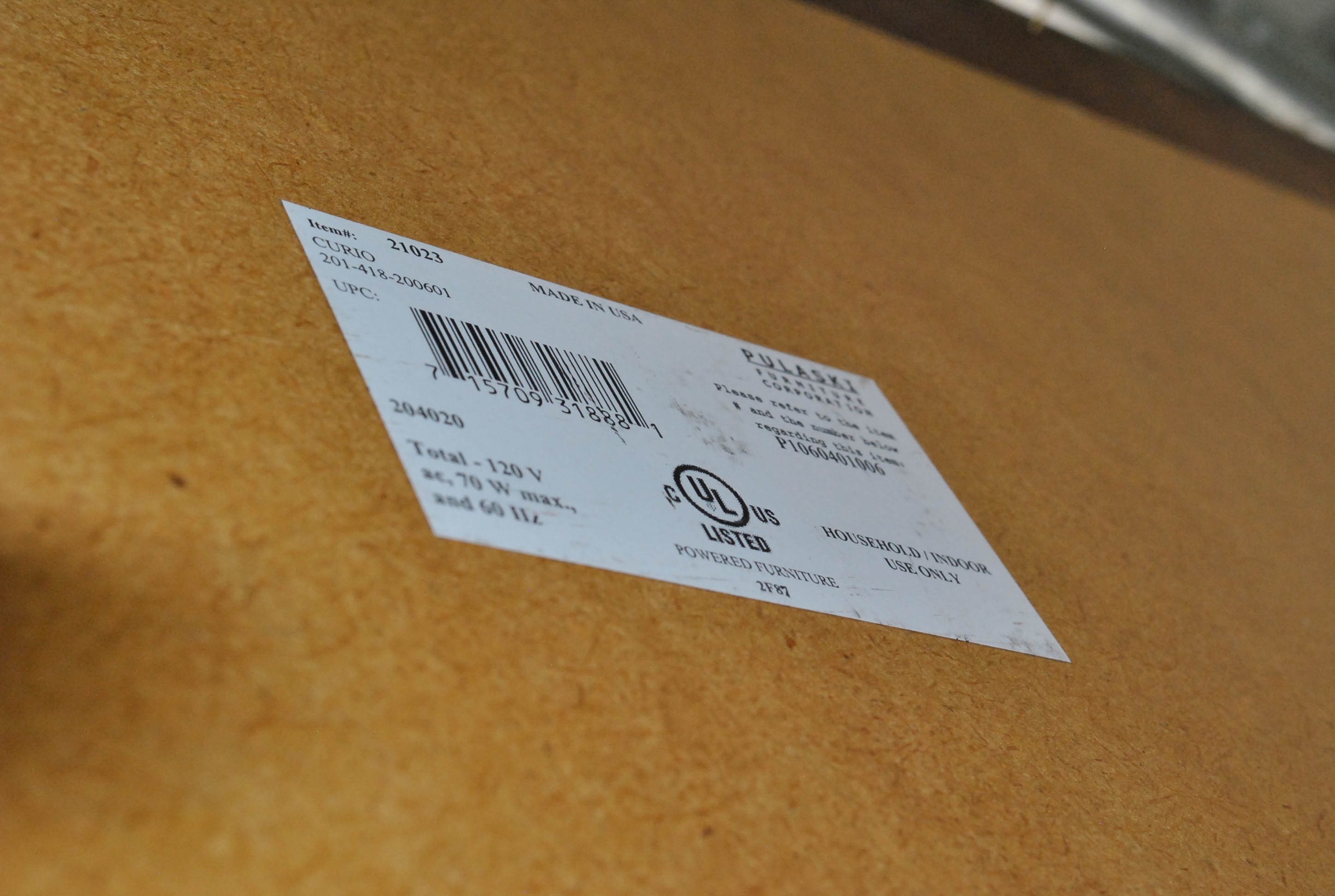 "Keepsakes" Lighted Curio Cabinet by Pulaski Furniture Corporation