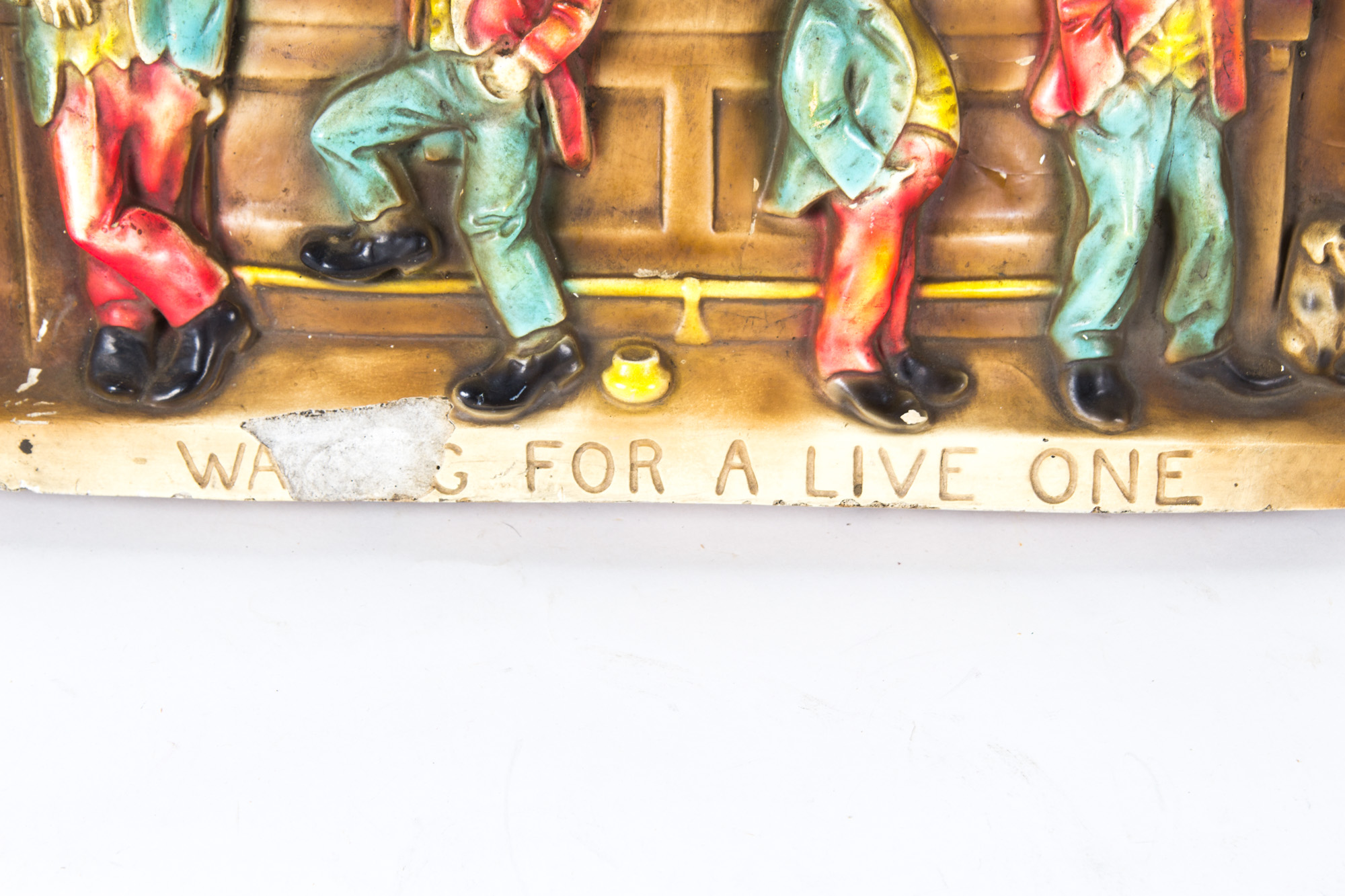 Vintage Bar Scene Wall Plaque