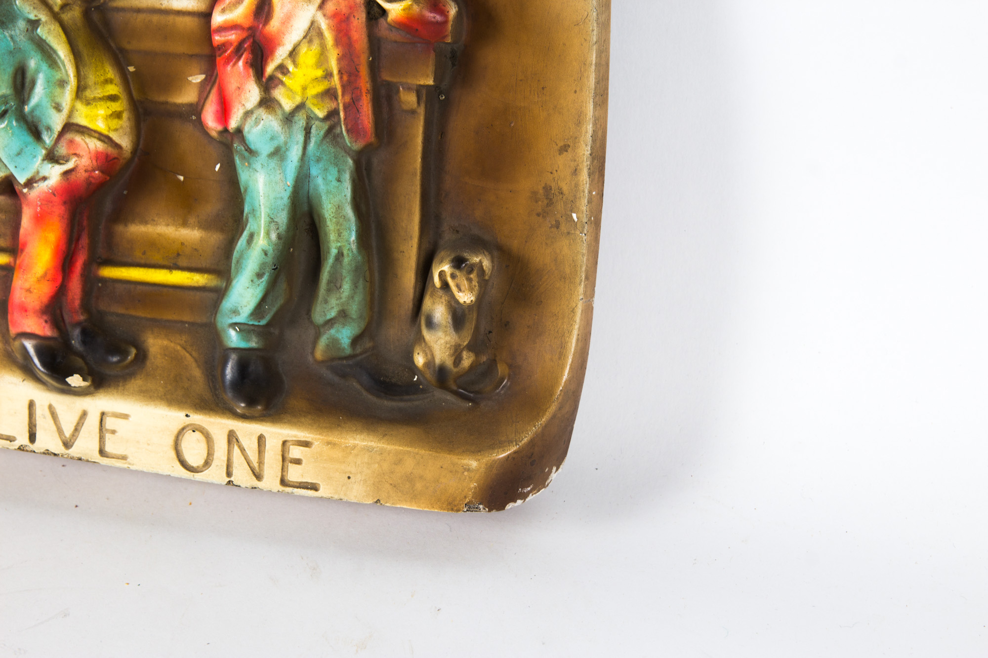 Vintage Bar Scene Wall Plaque