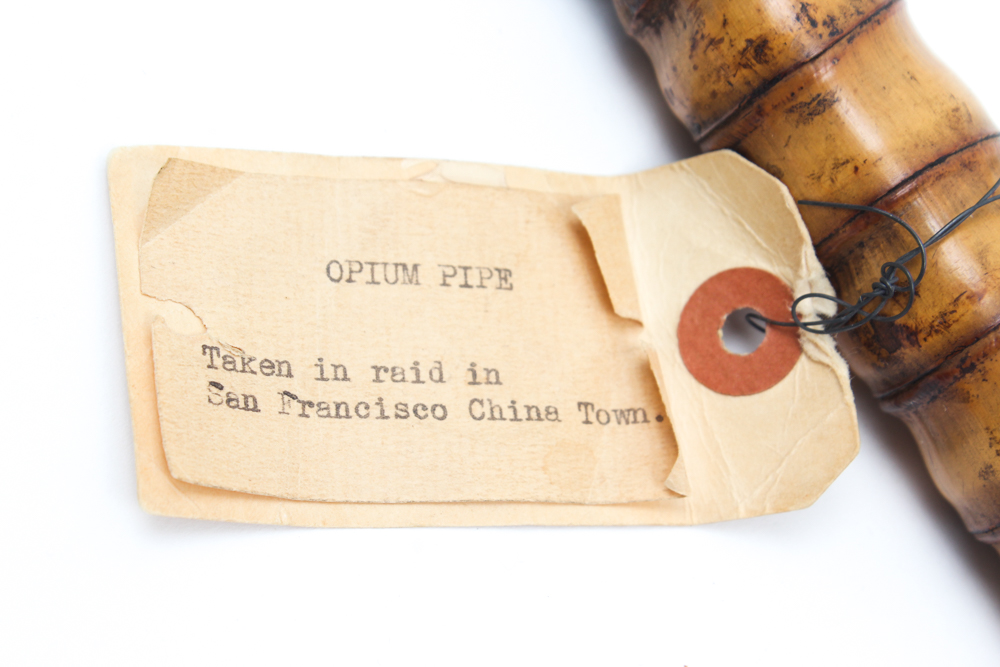 Vintage Chinese Brass and Bamboo Pipe