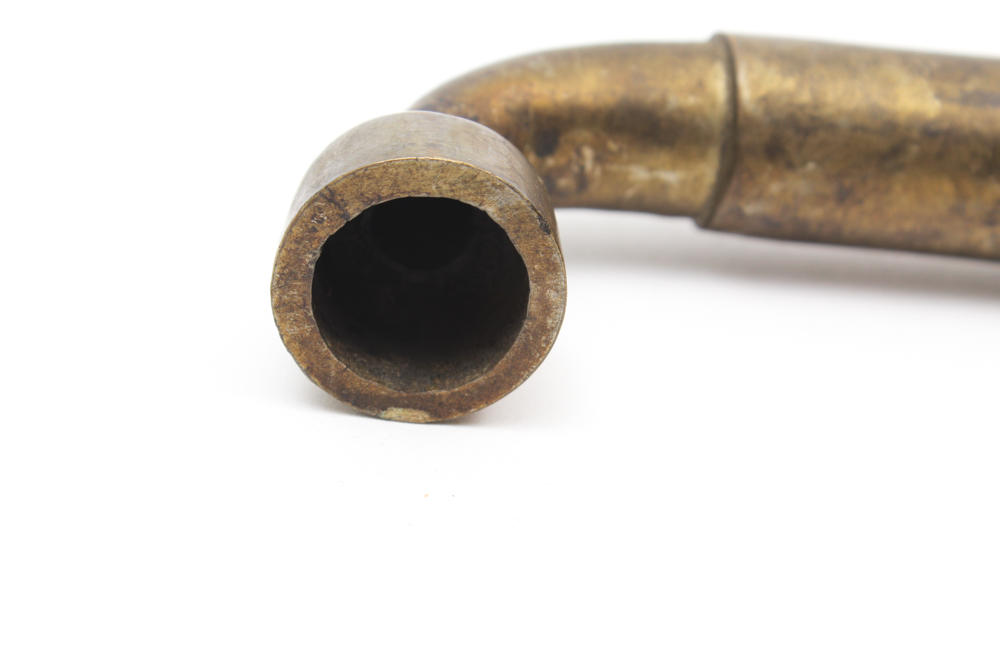 Vintage Chinese Brass and Bamboo Pipe