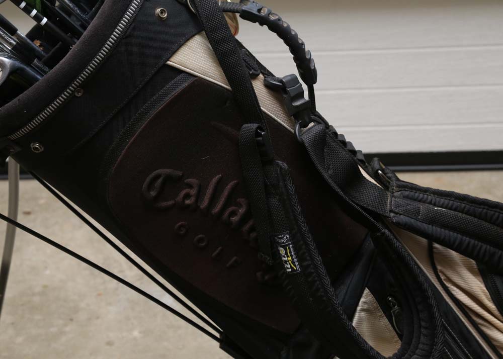 A Set of Various Golf Clubs With Callaway Bag