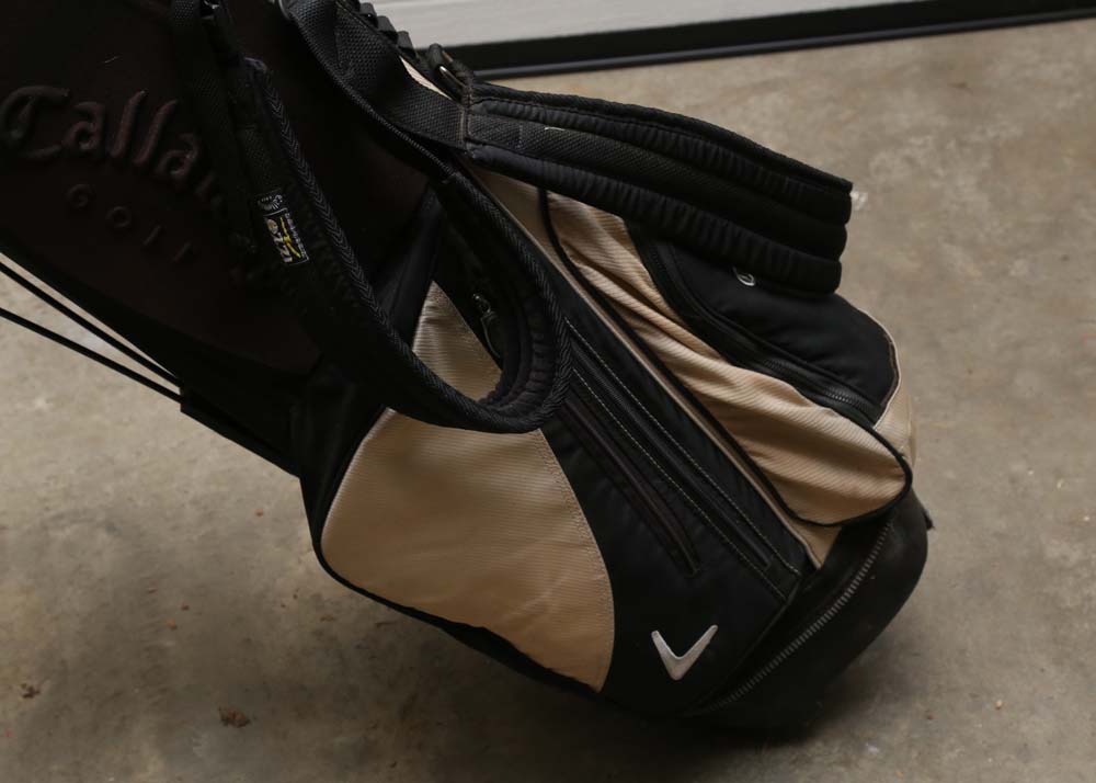 A Set of Various Golf Clubs With Callaway Bag