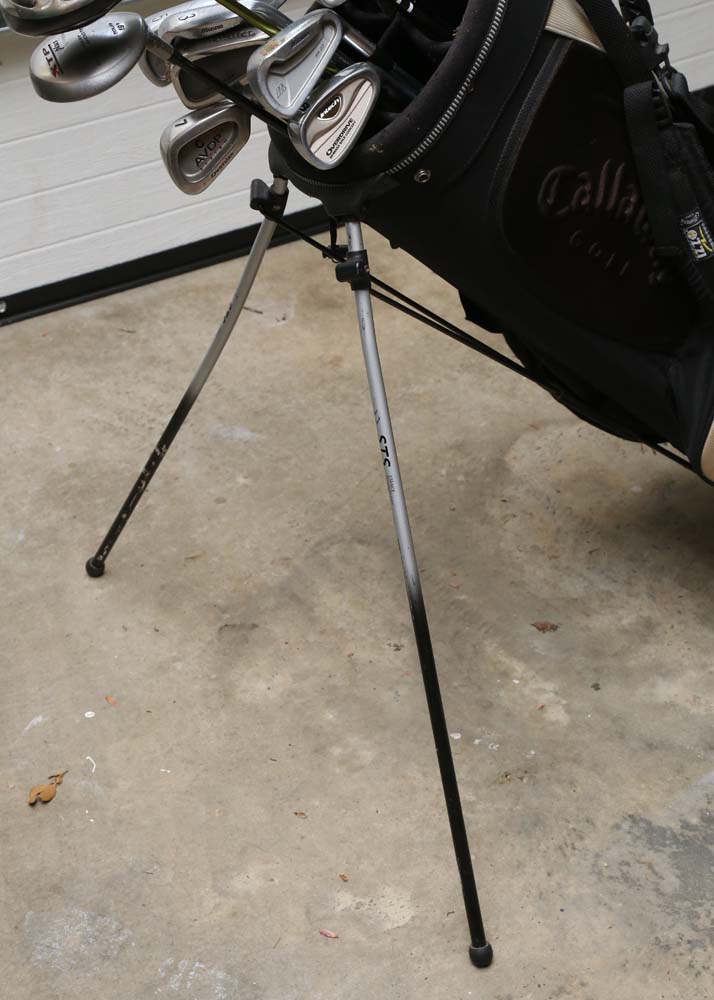 A Set of Various Golf Clubs With Callaway Bag