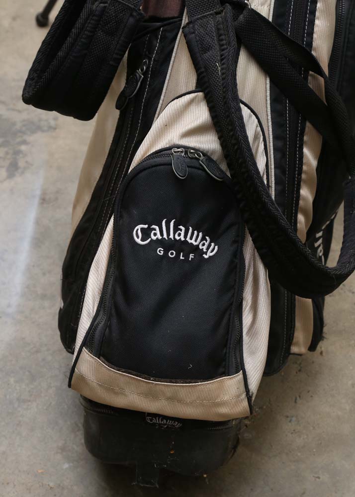 A Set of Various Golf Clubs With Callaway Bag