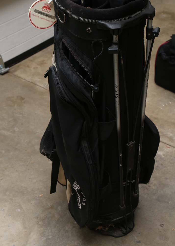A Set of Various Golf Clubs With Callaway Bag