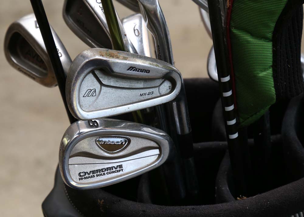 A Set of Various Golf Clubs With Callaway Bag
