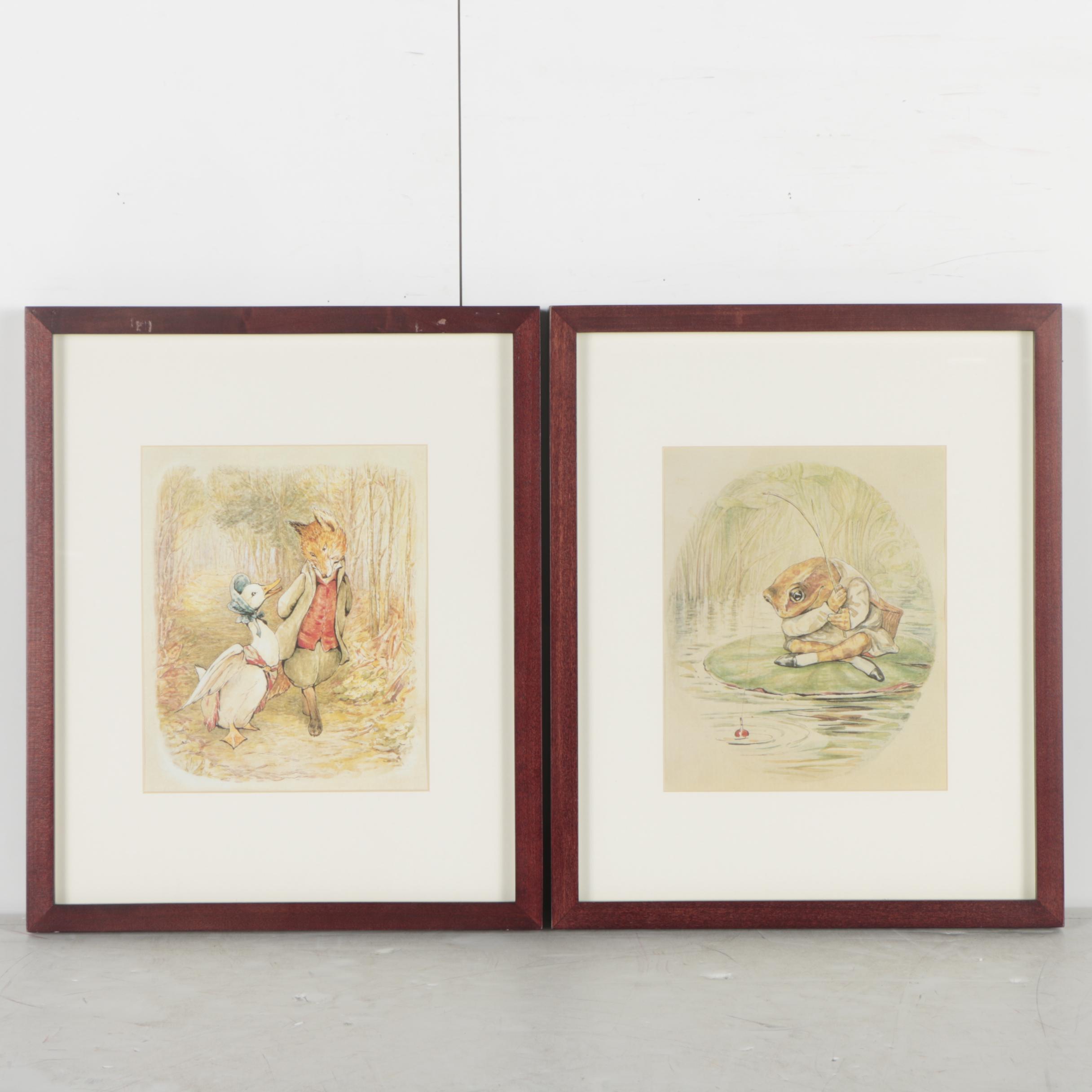 Offset Lithographs After Beatrix Potter Illustrations Including "Peter Rabbit"