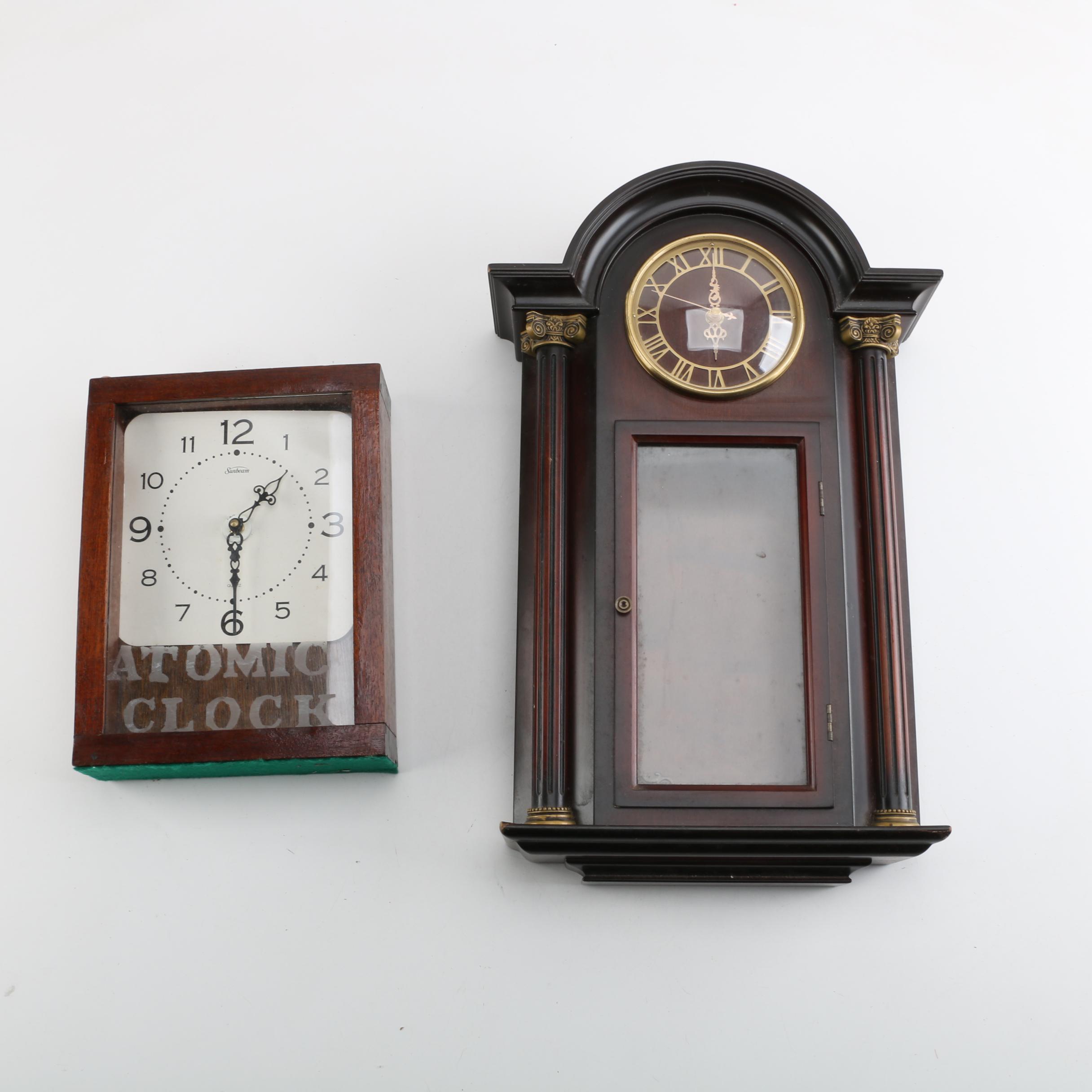 Classic Wooden Wall Clocks including Bombay Company