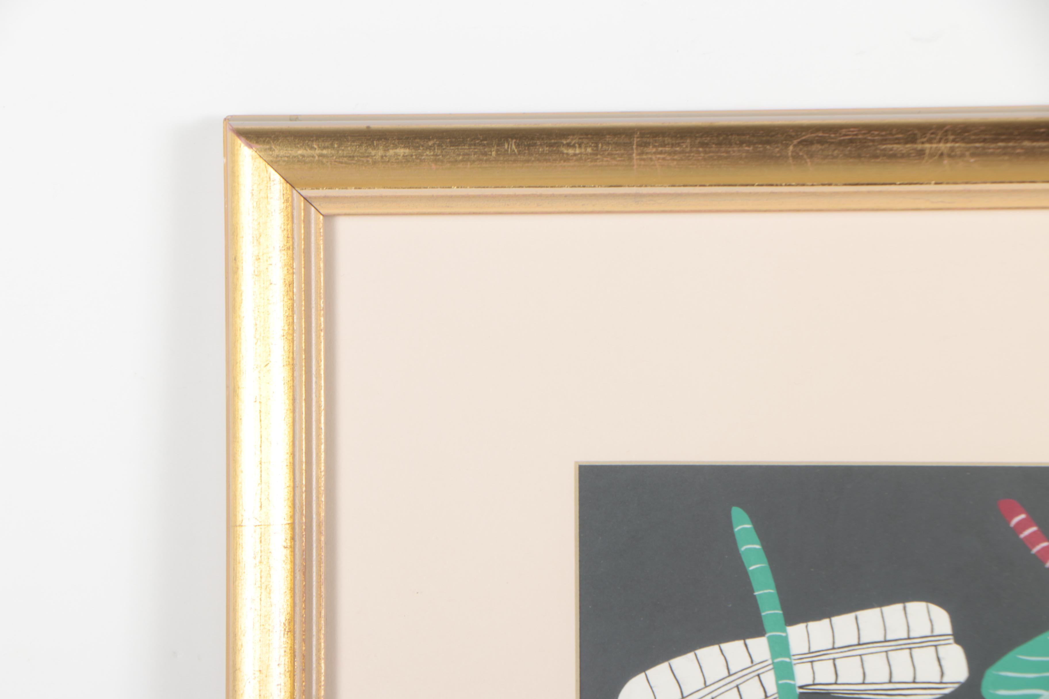 Serigraph After Jinshan Folk Painting of Children Chasing Dragonflies