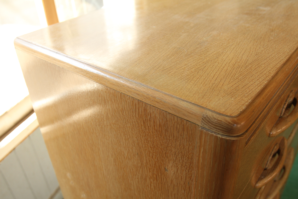 Mid-Century Limed Oak Chest of Drawers by Harmony House