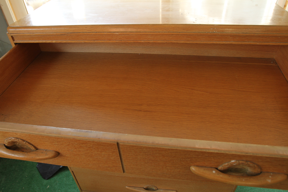 Mid-Century Limed Oak Chest of Drawers by Harmony House