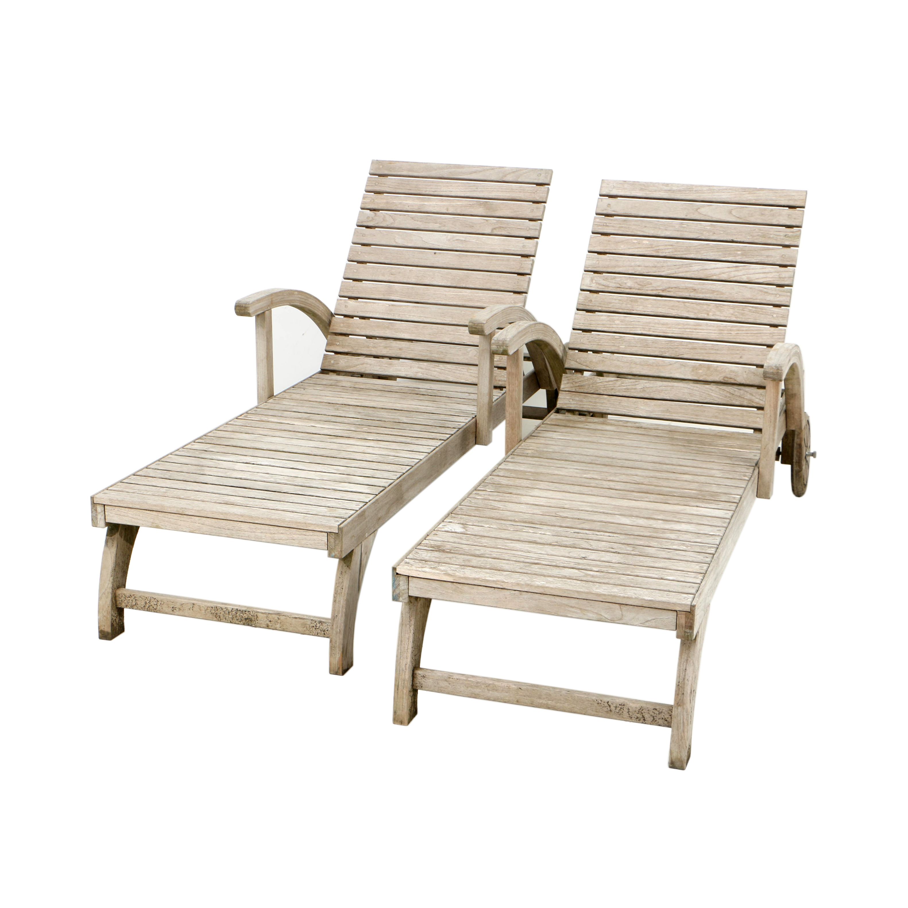 Teak Patio Chaise Lounges by Wood Classics