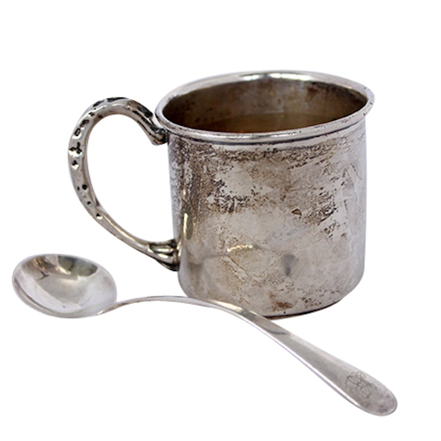 Sterling Silver Mug and Spoon