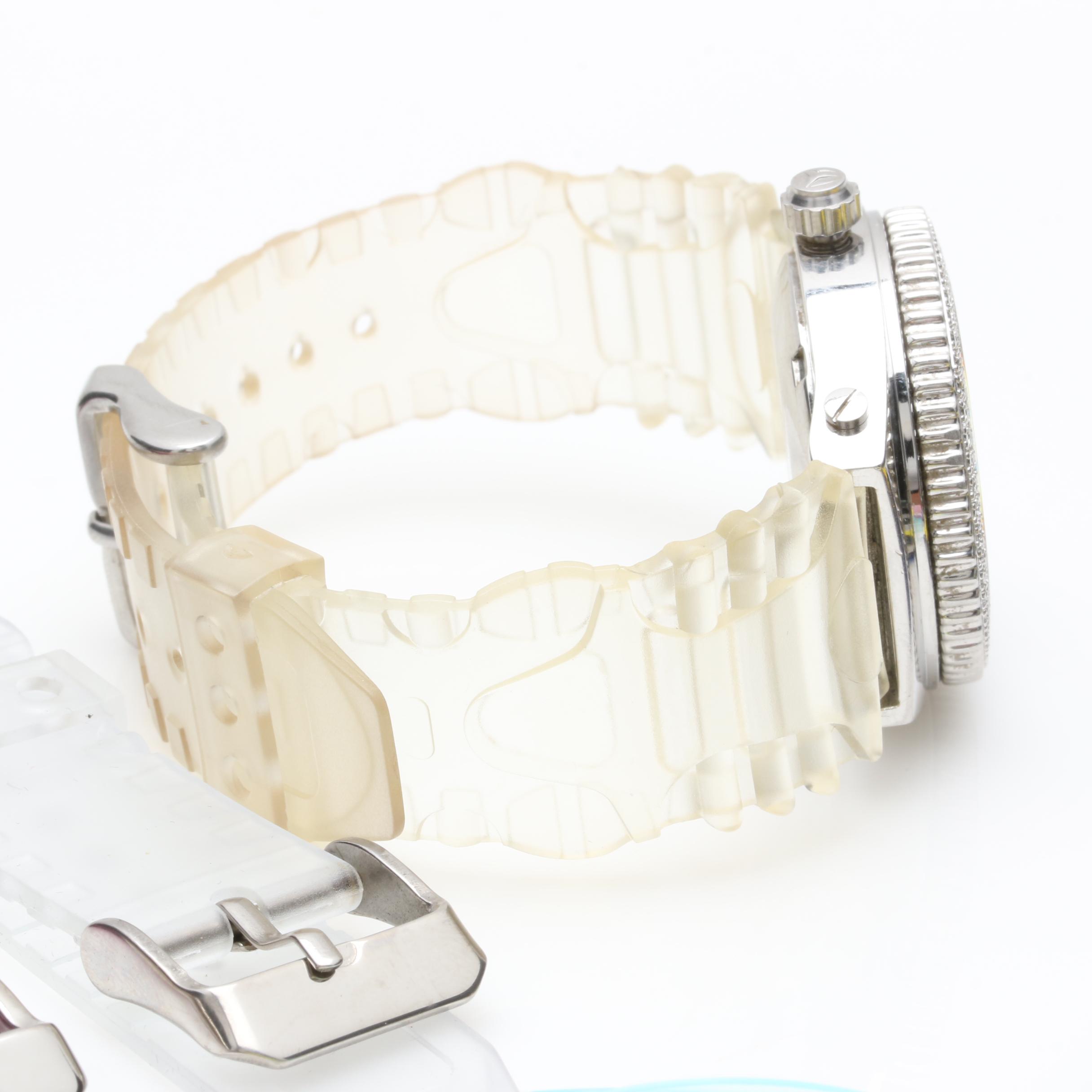 TechnoMarine Stainless Steel 1.12 CTW Diamond Watch with Extra Accessories