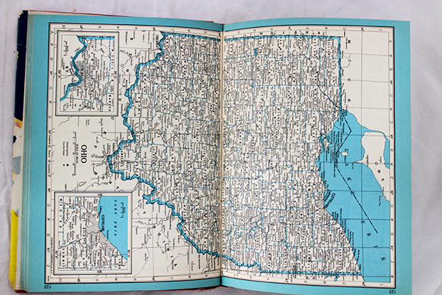 Vintage Illuminated Globe with "Replogle World Atlas" Book