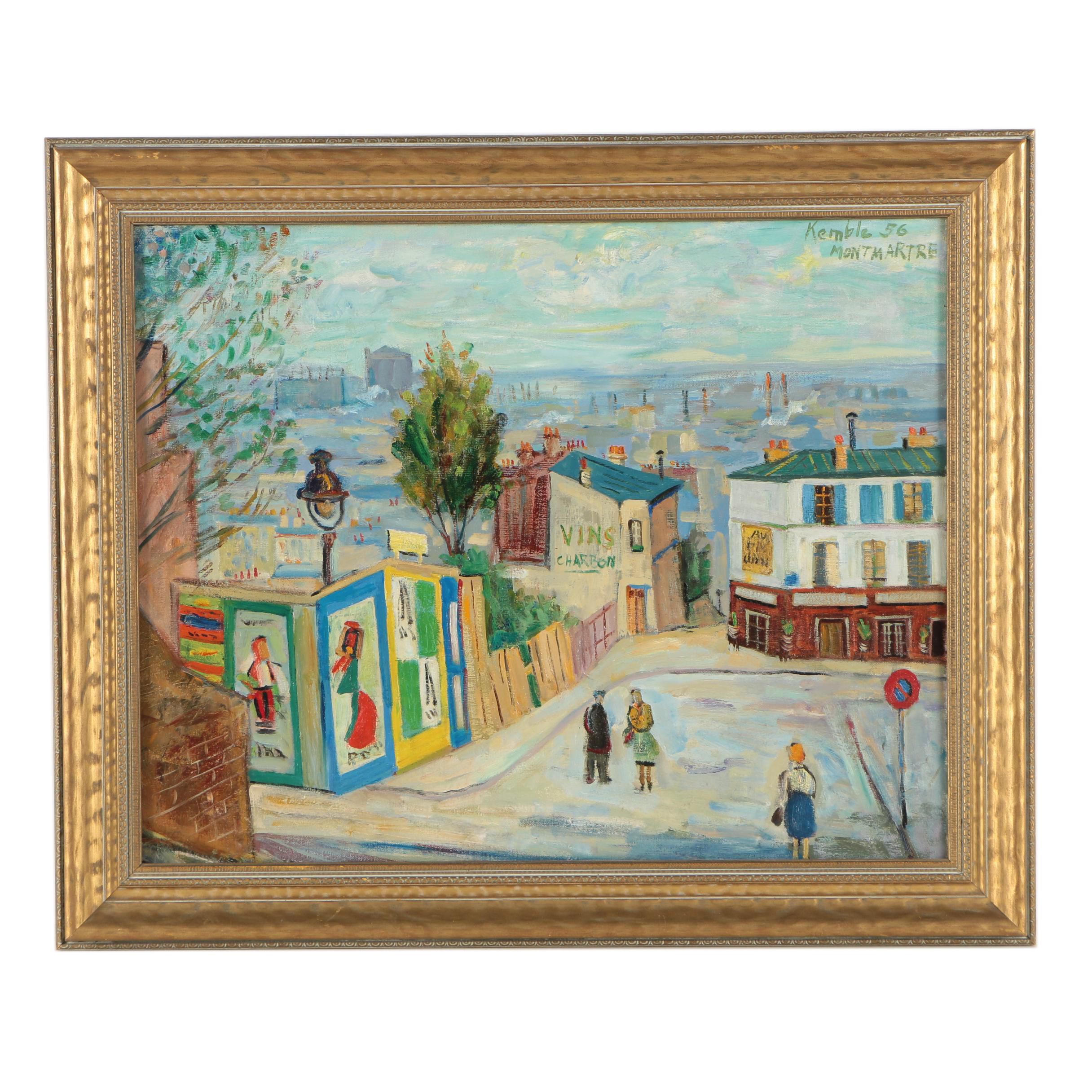 Kemble 1956 Oil Painting "Montmartre"