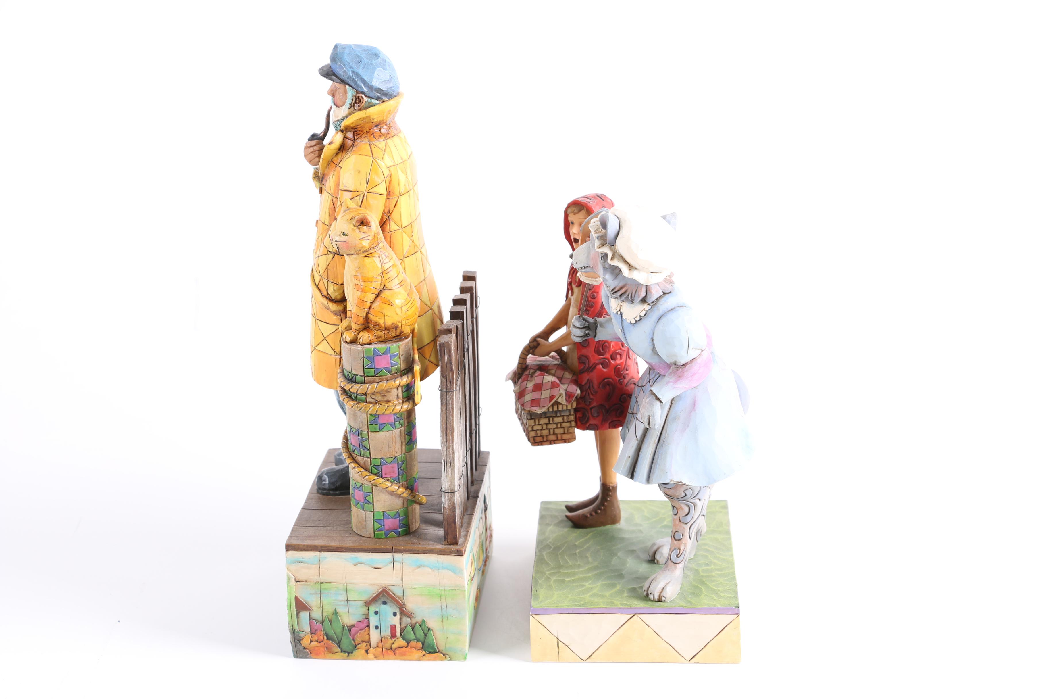 Jim Shore "Shorelights" and "Wolf in Grandma's Clothing Figurines