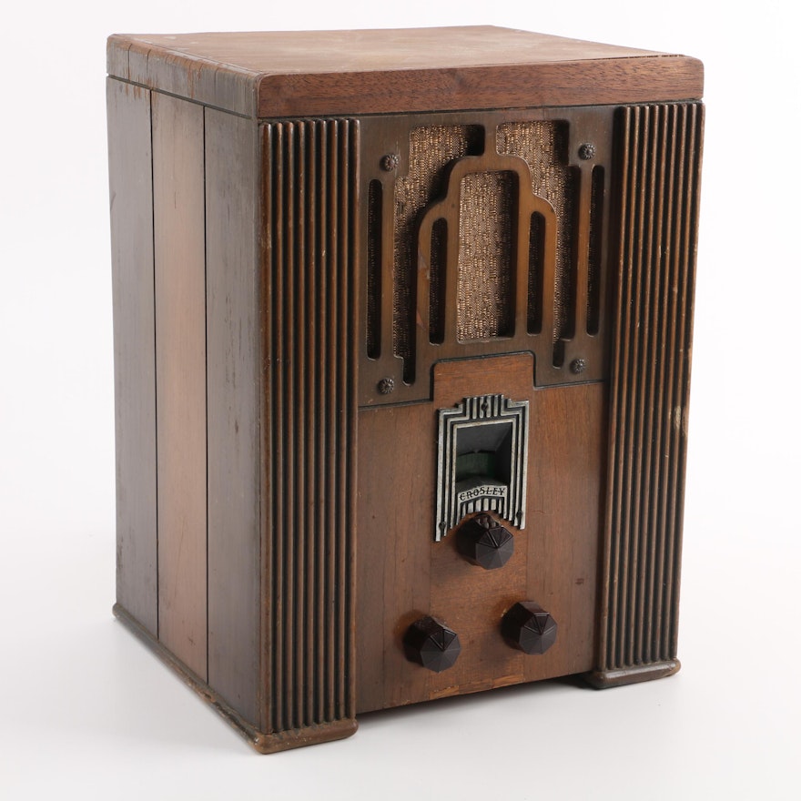 Antique Art-Deco Inspired Crosley Tube Radio