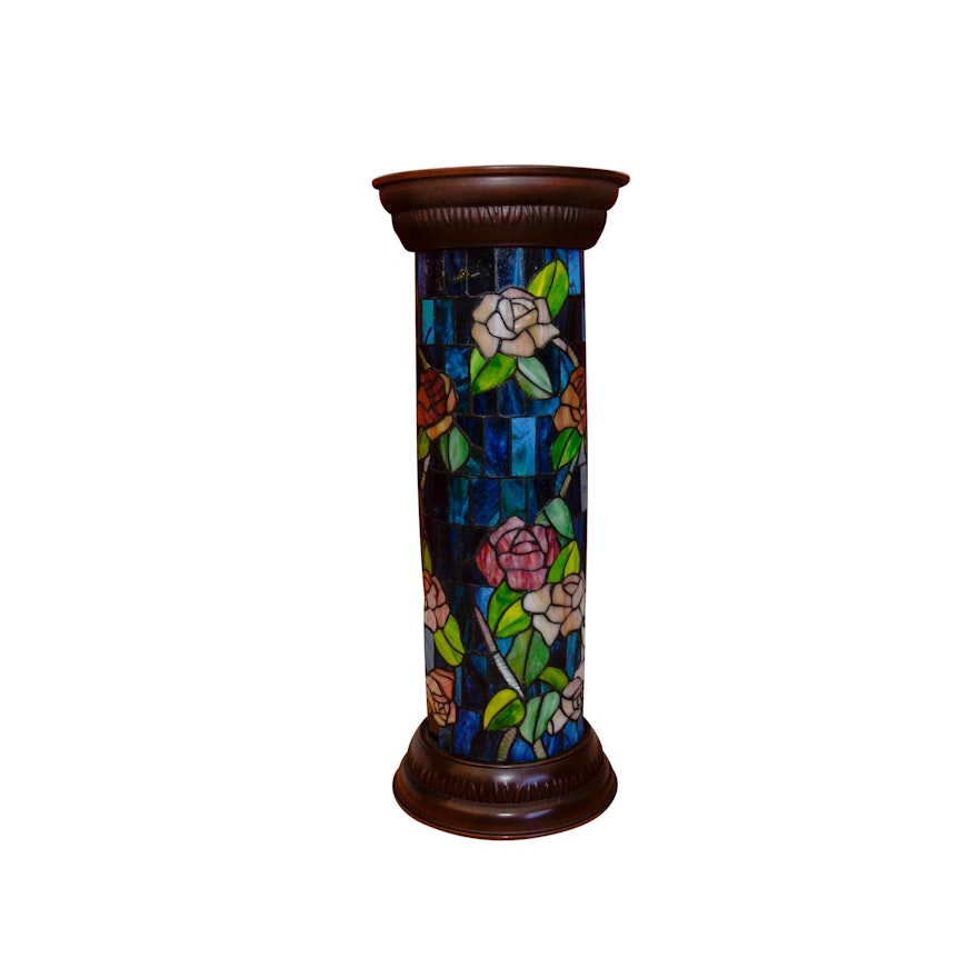 Illuminated Stained Glass Pedestal