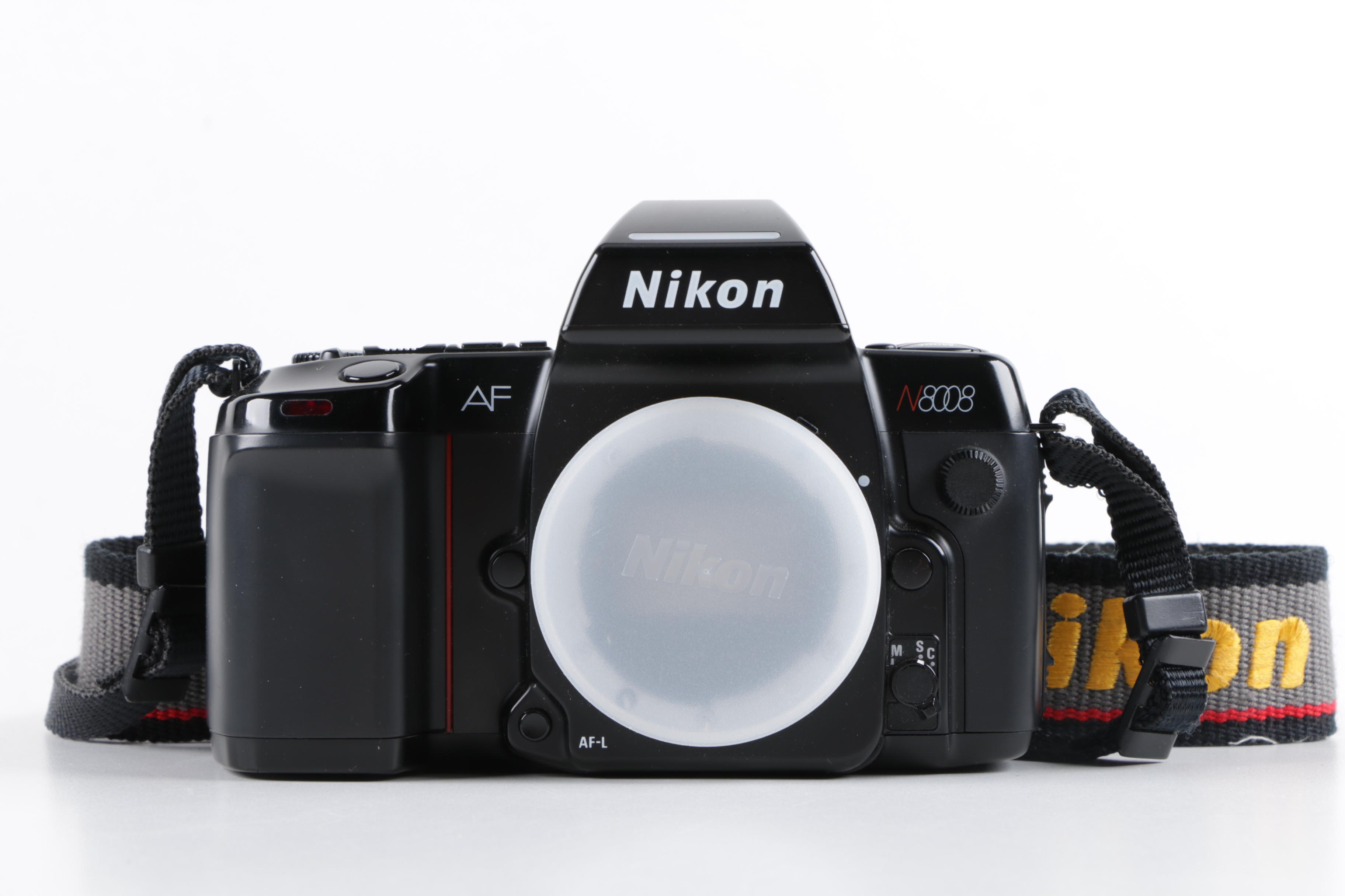 Nikon N8008 Film Camera and Various Accessories
