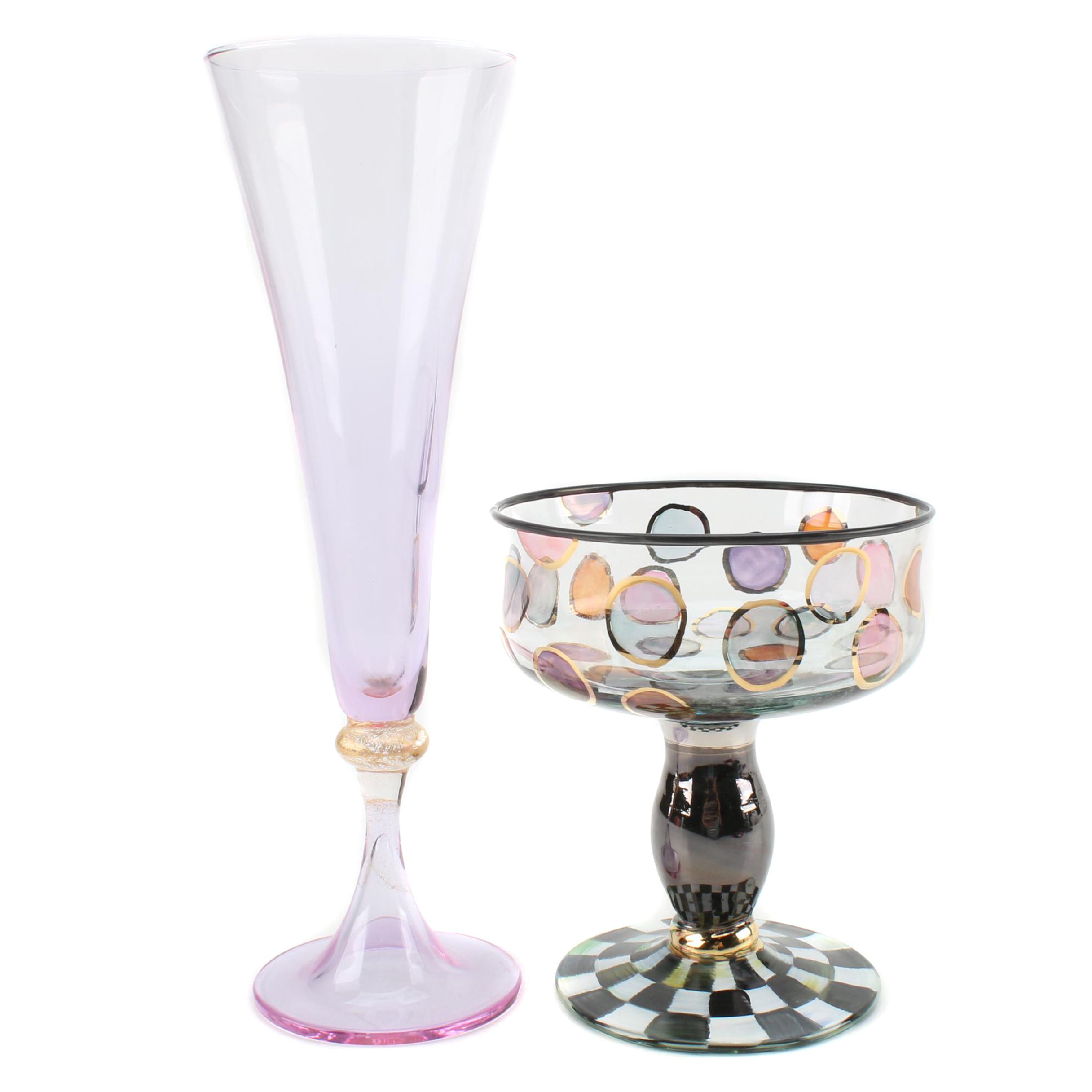 Glass Stemware Including MacKenzie-Childs