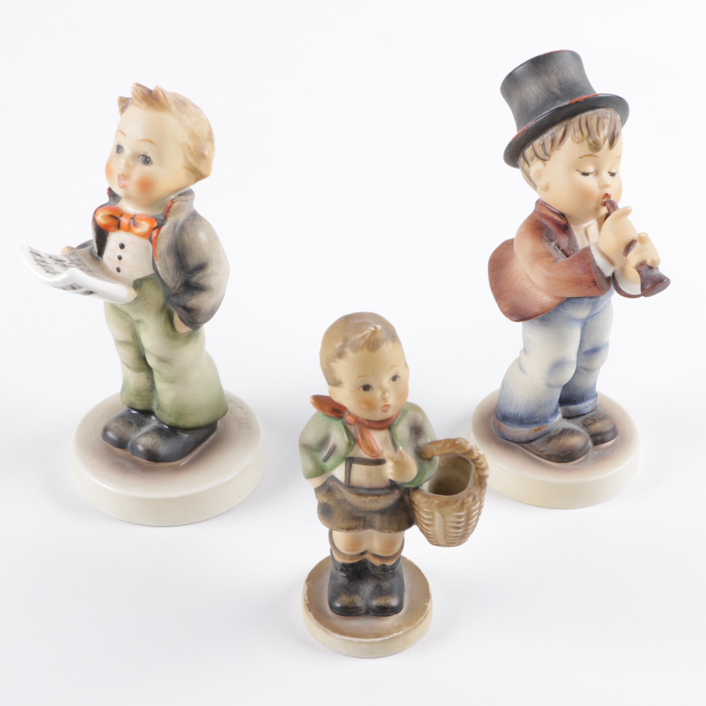 Hummel TMK-3 Figurines, Including "Soloist" and "Village Boy"