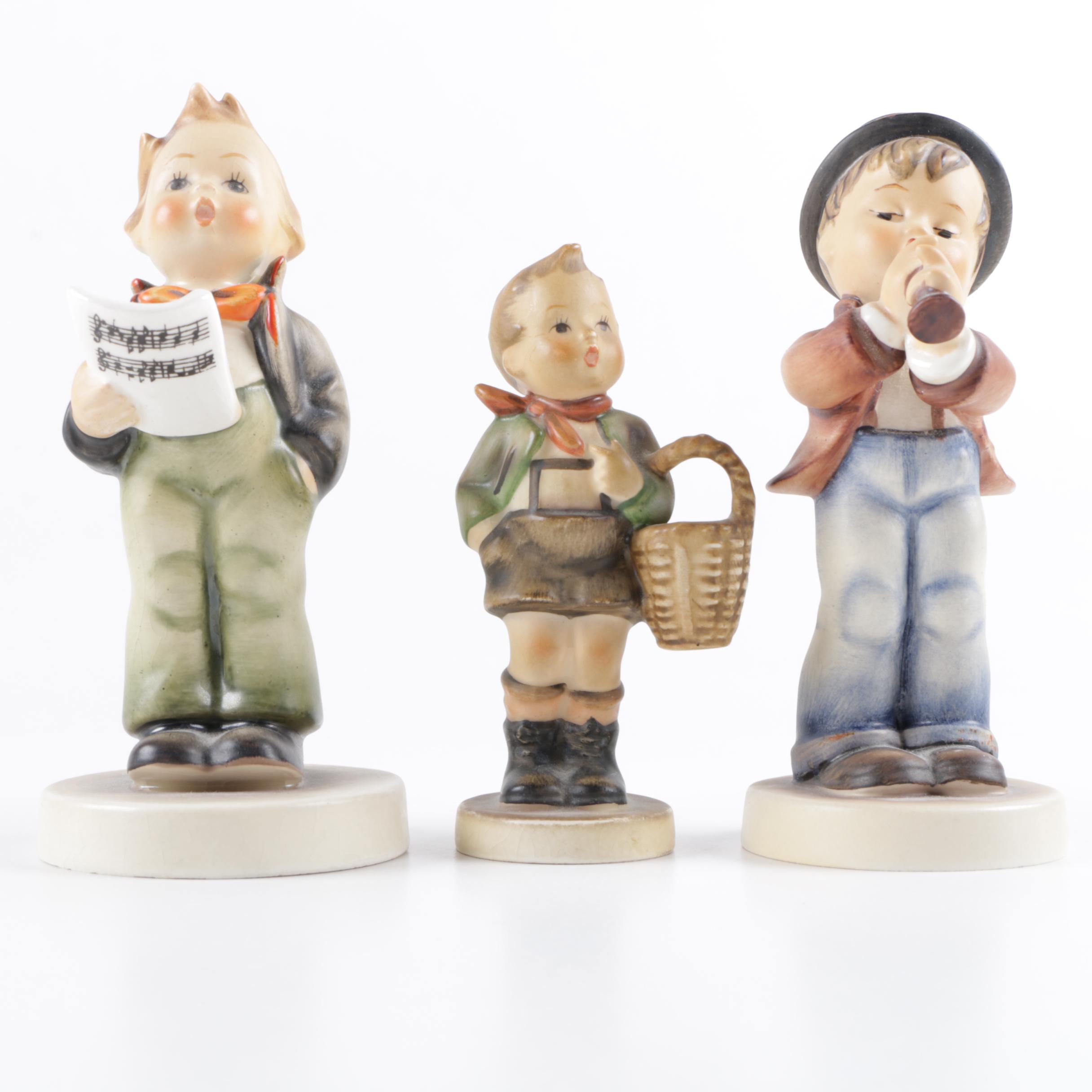 Hummel TMK-3 Figurines, Including "Soloist" and "Village Boy"