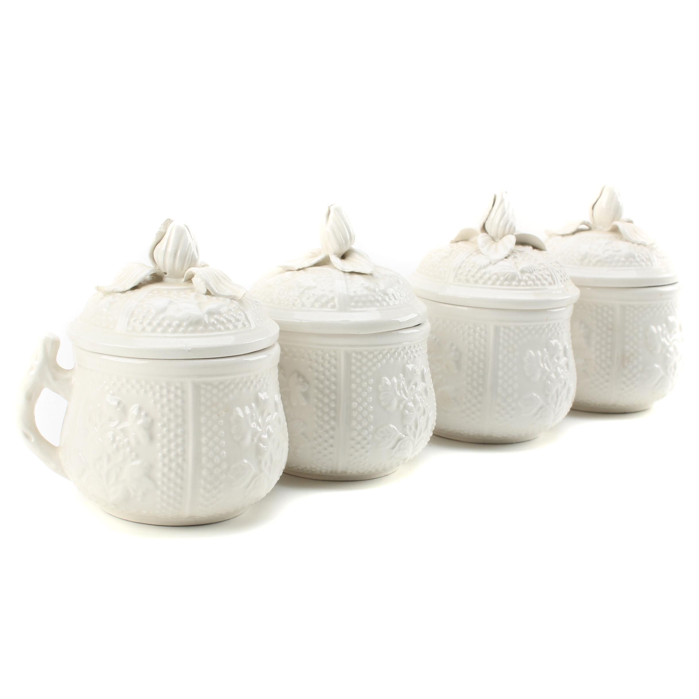 Vintage Italian Ceramic Pots de Creme