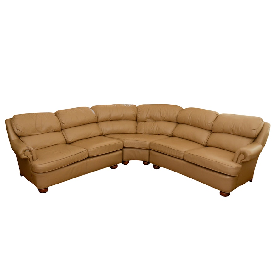 Leather Three-Piece Sectional Sofa by Distinction Leather