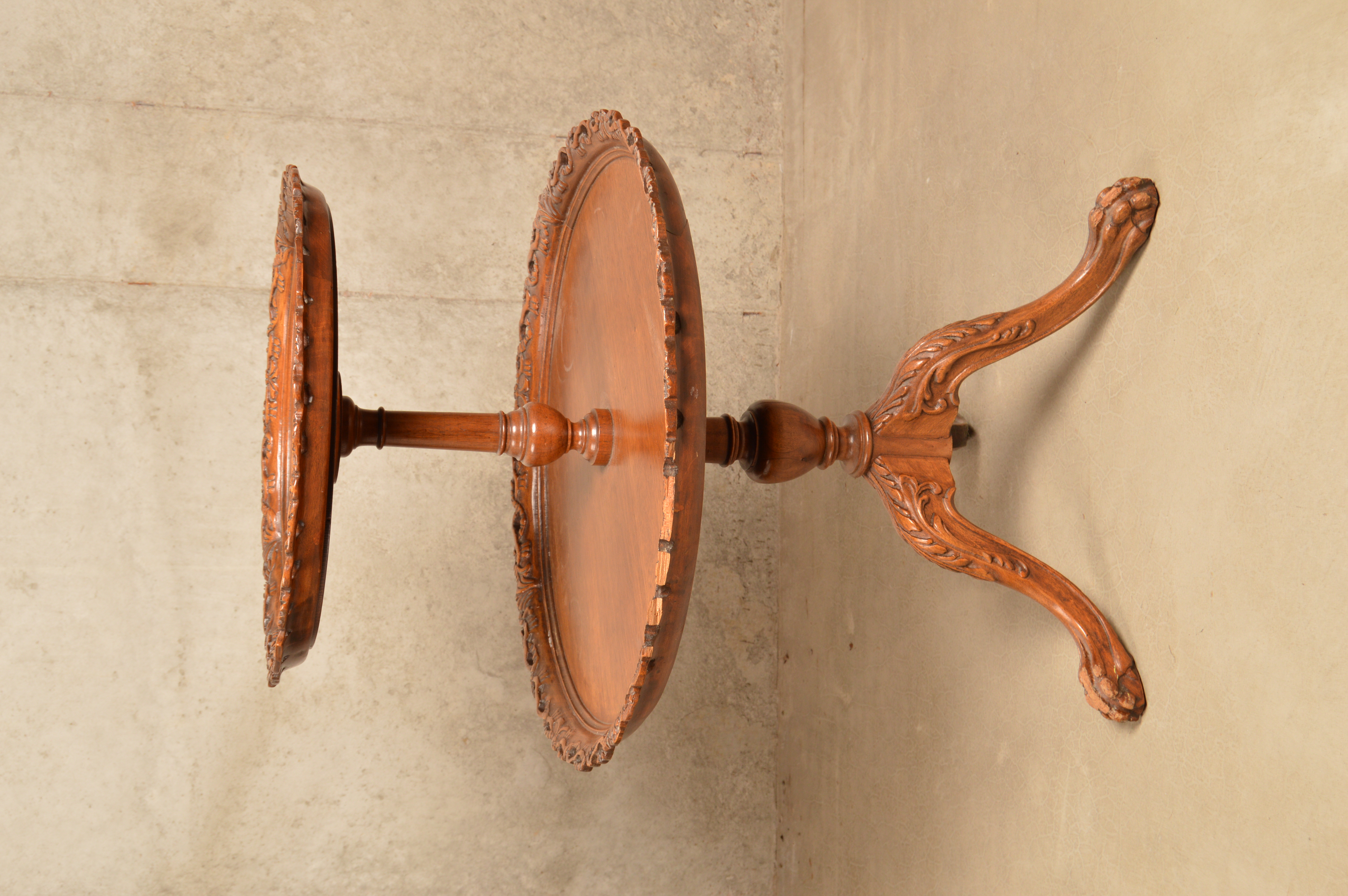 Vintage Chippendale Style Two-Tiered Table