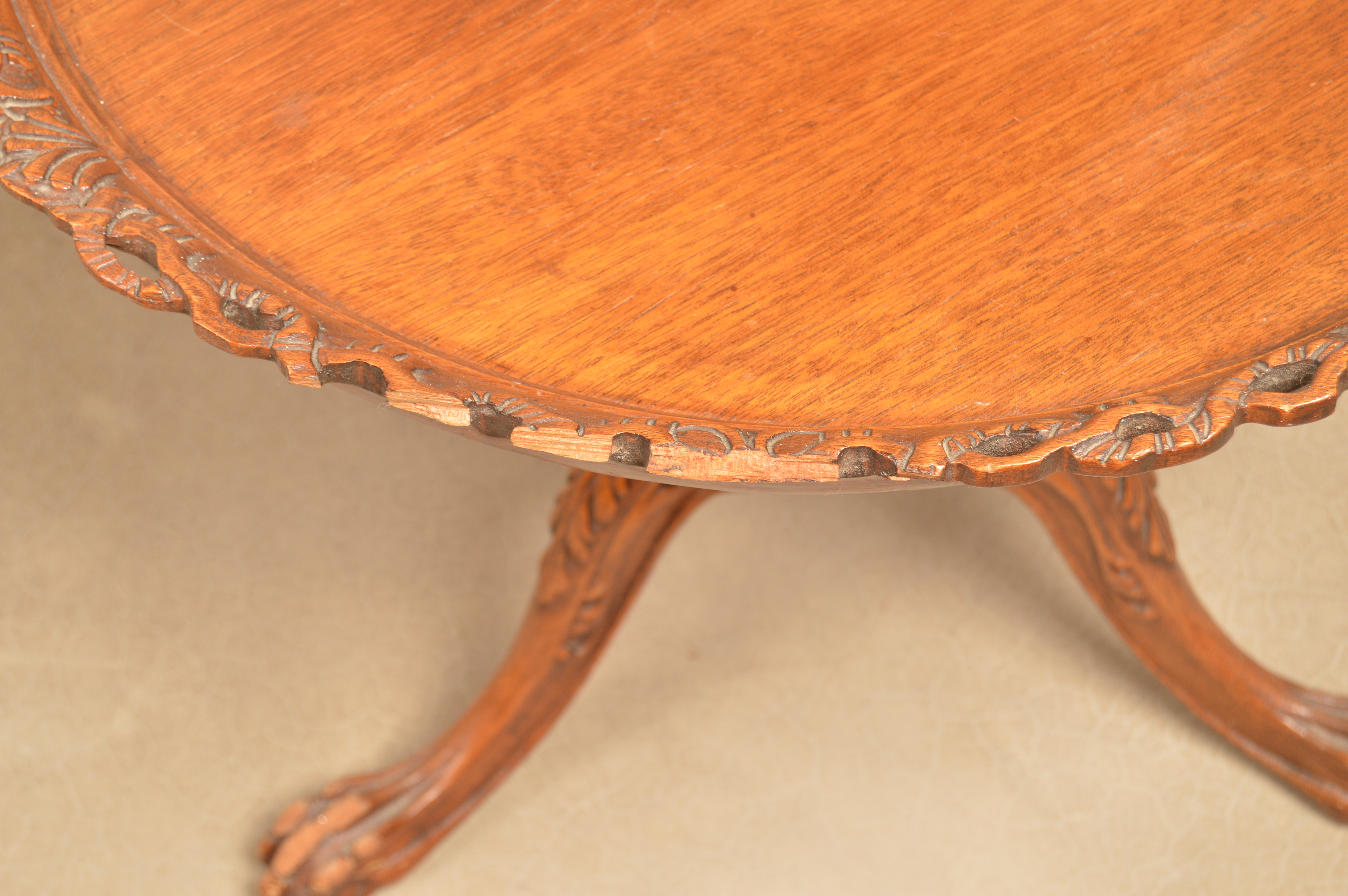 Vintage Chippendale Style Two-Tiered Table