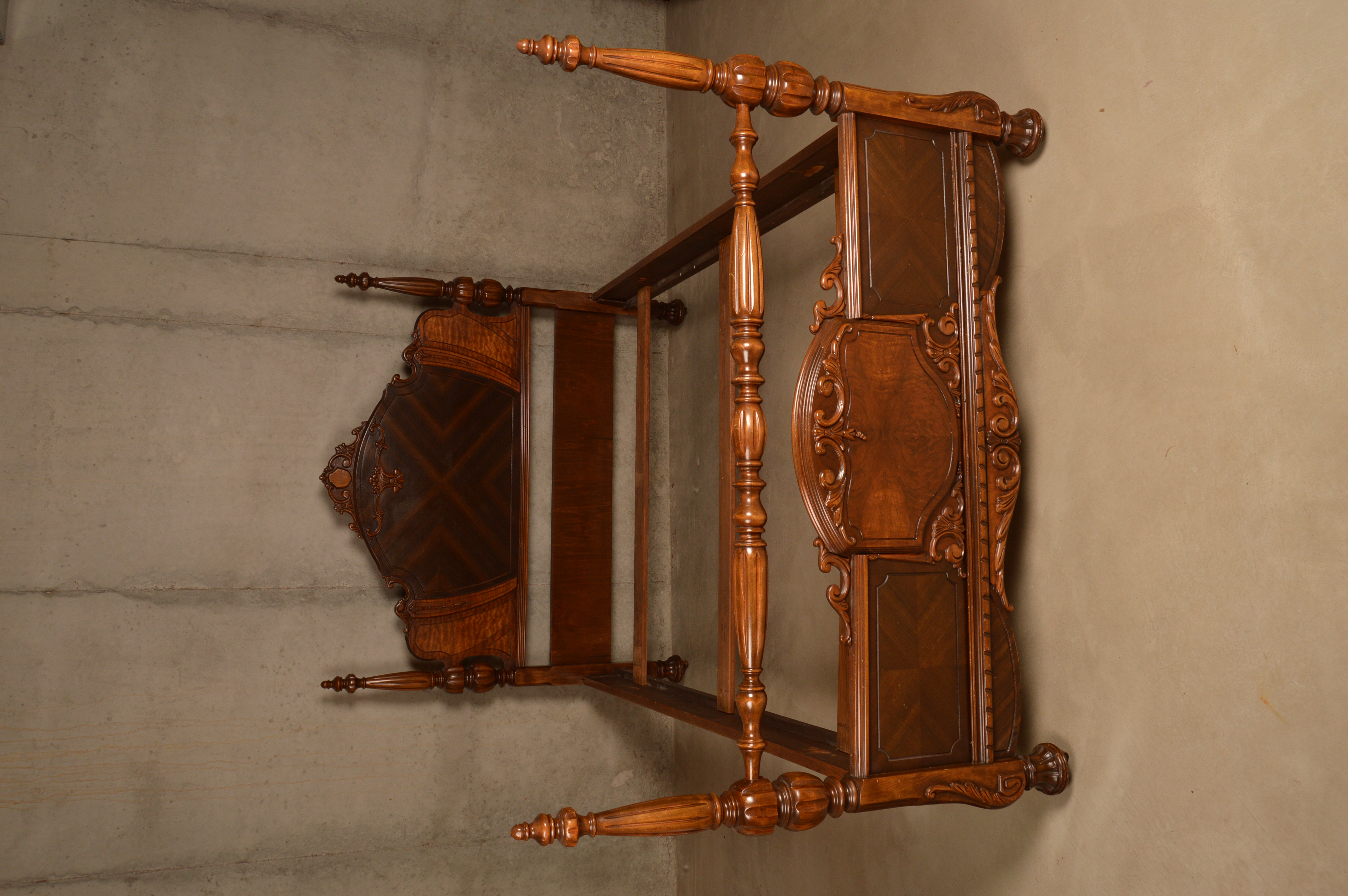 Victorian Style Full Size Wood Bed Frame