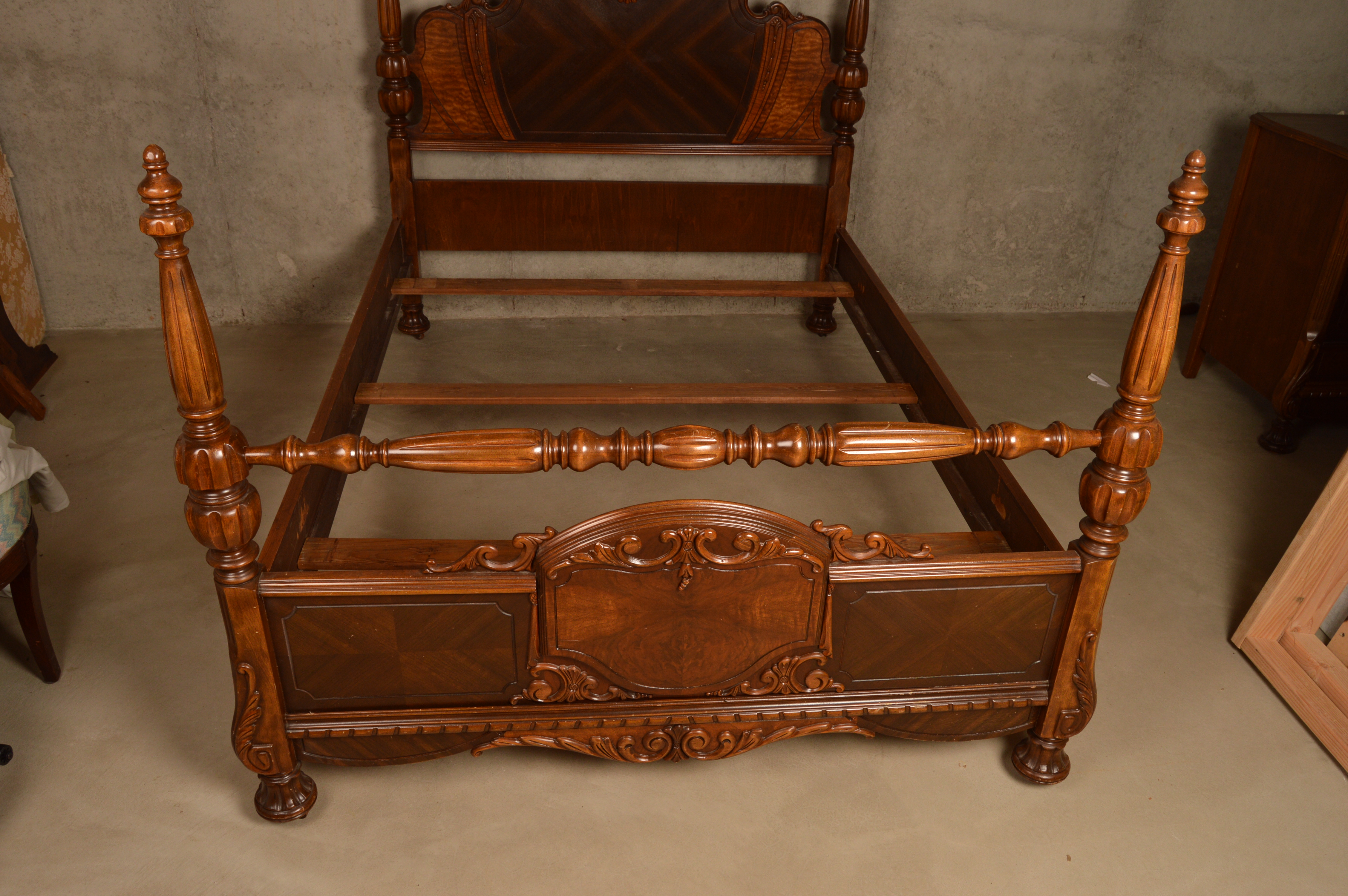 Victorian Style Full Size Wood Bed Frame