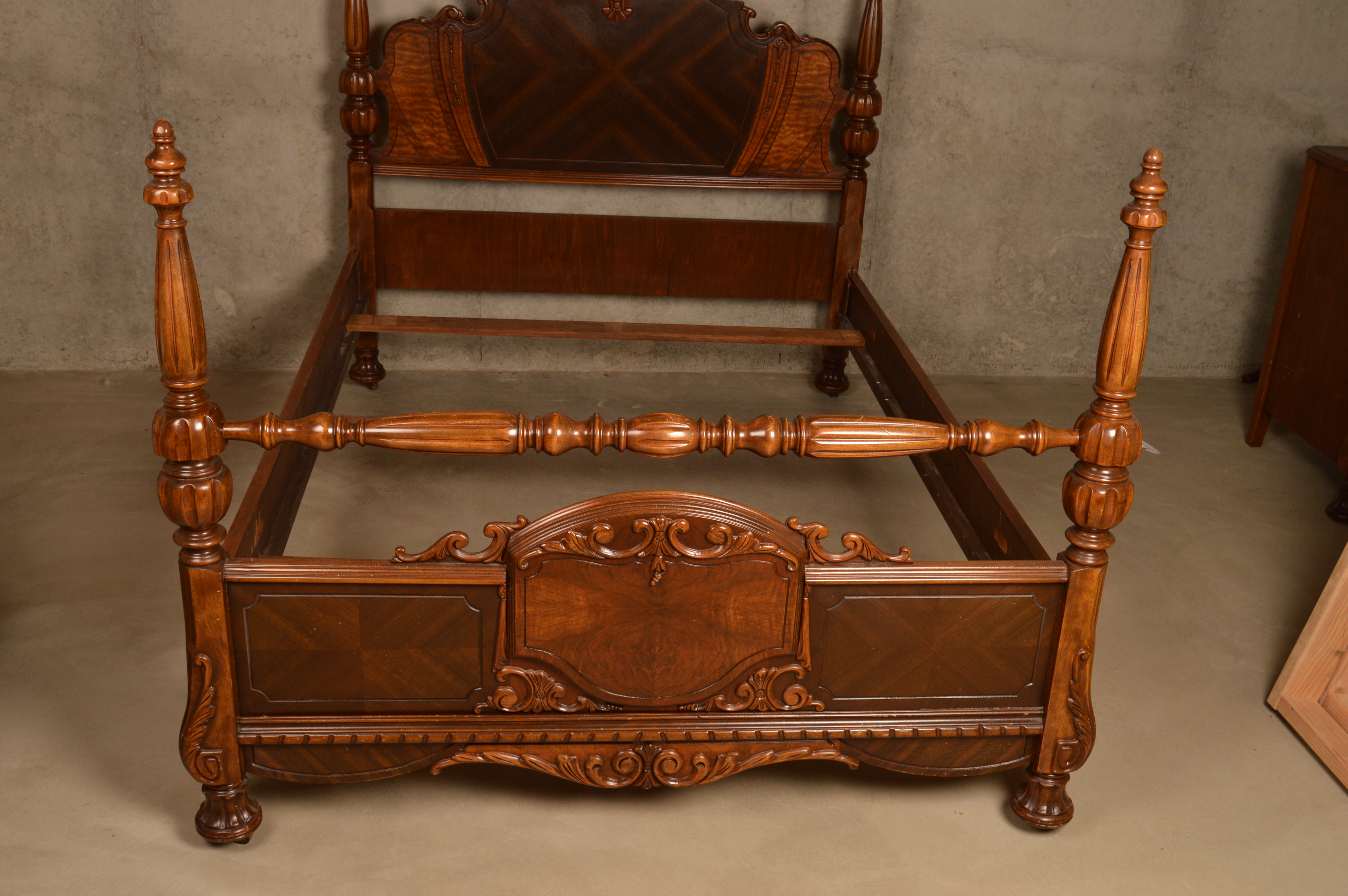 Victorian Style Full Size Wood Bed Frame